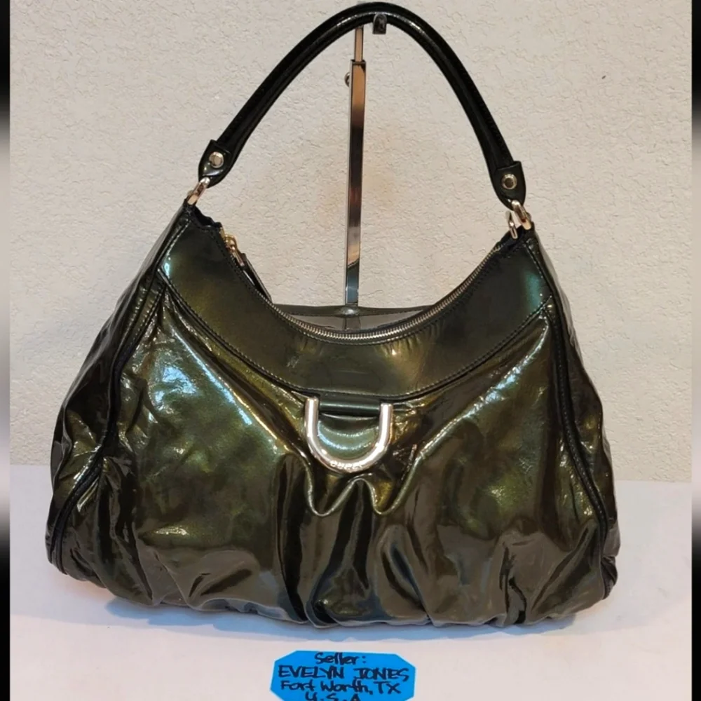 Gucci Patent Green Shoulder Bag/ Handbag - Picture 1 of 11